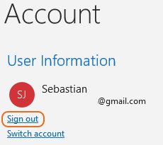 Outlook account