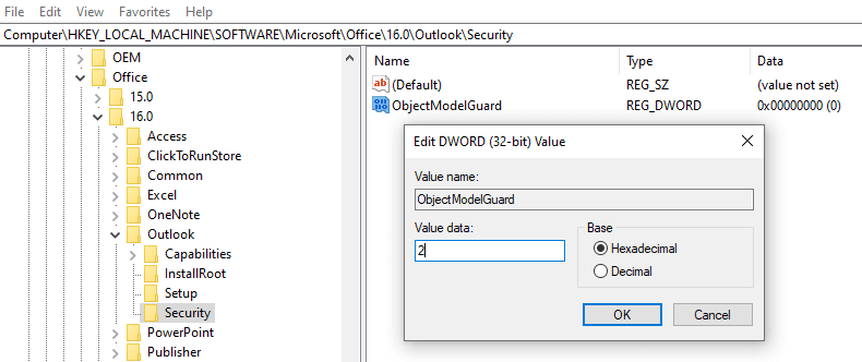 Outlook Security