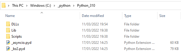 portable python - DLLs folder