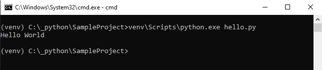 execute python script